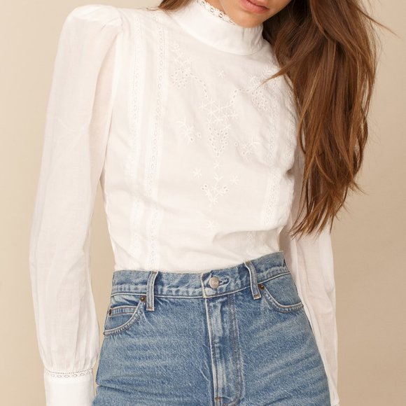 Reformation Tops - NWT Reformation Tennyson Top White XS